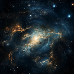 Fototapeta premium Space background with stars and galaxy