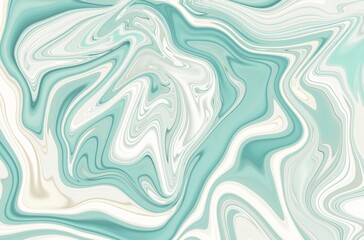 Green and white digital background made of interweaving curved shapes. Illustration