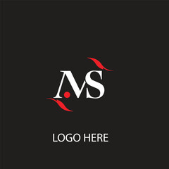 MS Initial letter logo design