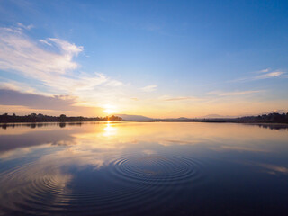 Obraz premium Morning at the reservoir