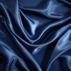 Navy Blue vintage cloth texture and seamless background with copy space silk satin blank backdrop design 