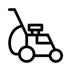 lawn mower icon or logo isolated sign symbol vector illustration - high quality black style vector icons