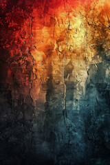 Vivid Abstract Grunge Texture in Warm and Cool Tones