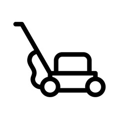 lawn mower icon or logo isolated sign symbol vector illustration - high quality black style vector icons
