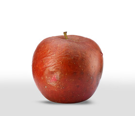 rotten apple with stalk
