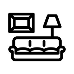 living room icon or logo isolated sign symbol vector illustration - high quality black style vector icons