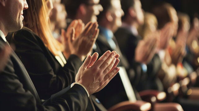 Audience Applauding at a Formal Event