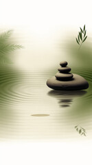Obraz na płótnie Canvas zen stones and water