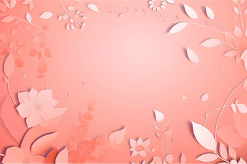 pink background with flowers made by midjourney