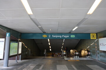 Tanjong Pagar subway metro entry in Singapore on March 1, 2024