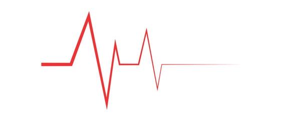 Heartbeat cardiogram ekg heart pulse graph medical symbol illustration vector