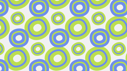 Fototapeta premium Seamless pattern with circles in blue and green
