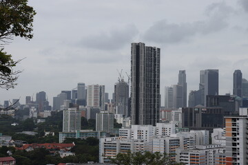 Obraz premium Cityscape in Singapore on March 1, 2024 during daytime 