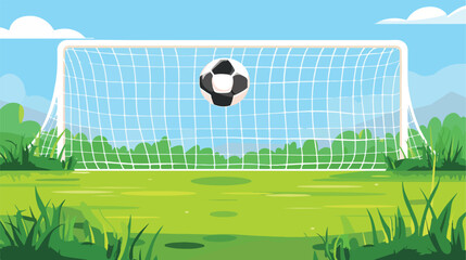 Penalty kick football soccer vector illustration 2d - obrazy, fototapety, plakaty