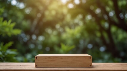 Fototapeta premium Wooden display Podium