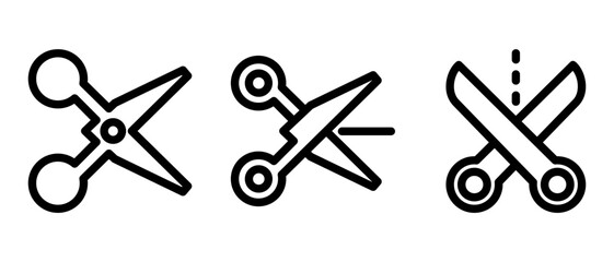 scissors icon or logo isolated sign symbol vector illustration - high quality black style vector icons
