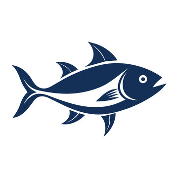 Vector of Fish, Seafood on White Background
