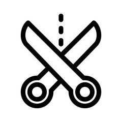 scissors icon or logo isolated sign symbol vector illustration - high quality black style vector icons
