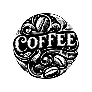 This icon is perfect for any design related to coffee shops, cafes or beverage production. The word "coffee" is written in a bold, stylized font.