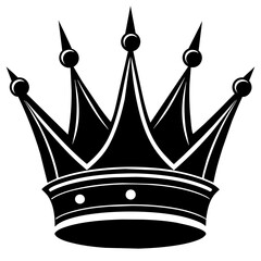 set of crown, black King crown silhouette vector illustration,icon,svg,acoustic crown queen characters,Holiday t shirt,Hand drawn trendy Vector illustration,crowns on black background