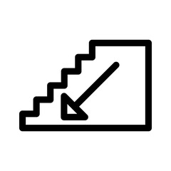 staircase icon or logo isolated sign symbol vector illustration - high quality black style vector icons