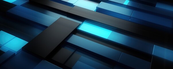 Gray and black modern abstract squares background with dark background in blue striped in the style of futuristic chromatic waves, colorful minimalism pattern 