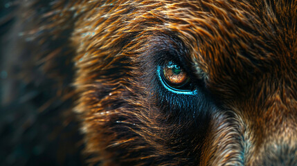 brown bear eye close-up