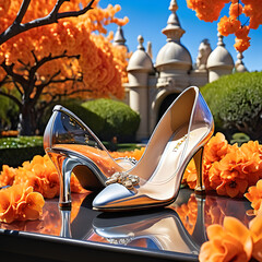 Stunning Glassy Sandal Shoes for Weddings