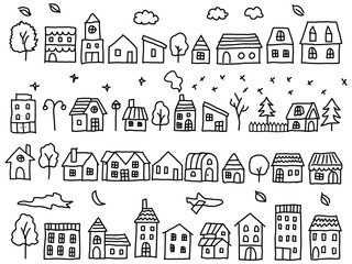 Hand drawn rough house icon illustration collection