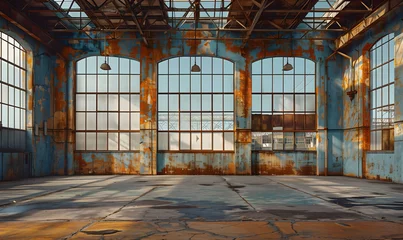 Papier Peint photo Lavable Vieux bâtiments abandonnés Abandoned old factory