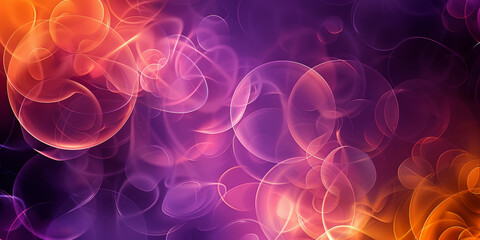 Vibrant Purple and Orange Abstract Bokeh Background