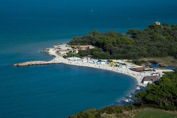 Ancona Portonovo beach in the regional Park of the Conero mount