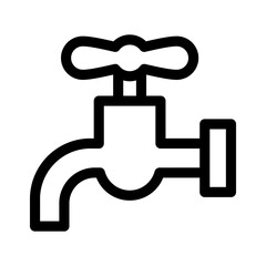 water tap icon or logo isolated sign symbol vector illustration - high quality black style vector icons