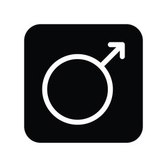 sexuality solid icon vector design good for website and mobile app. man gender icon