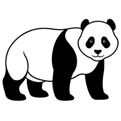 panda bear illustration vector art silhouette  © Md Yeamin Muntasir
