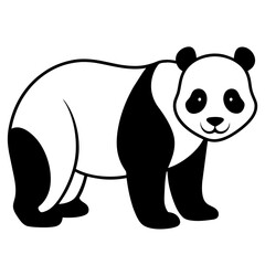 panda bear illustration vector art silhouette 