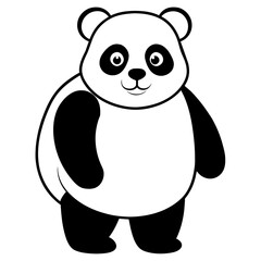 panda bear illustration vector art silhouette 