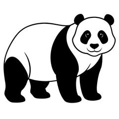 panda bear illustration vector art silhouette  © Md Yeamin Muntasir