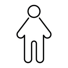 masculine outline thin icon vector design good for website and mobile app. man gender icon