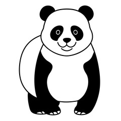 panda bear illustration vector art silhouette 