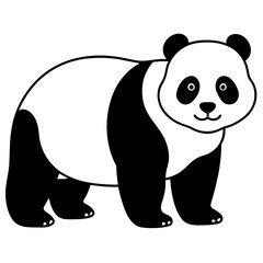 panda bear illustration vector art silhouette 