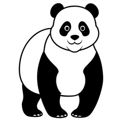 panda bear illustration vector art silhouette 