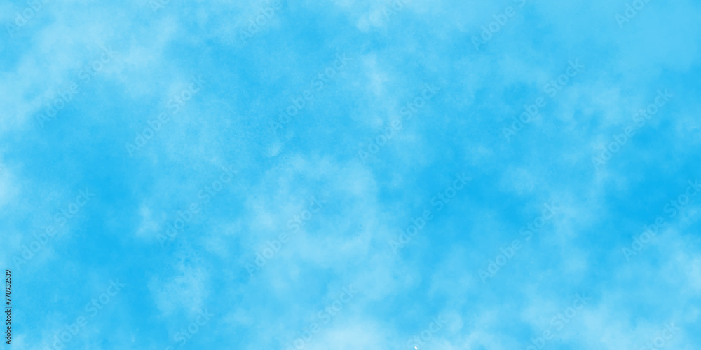 Wall mural modern light sky blue shades watercolor background. grunge smog texture. blue sky with clouds. blurr