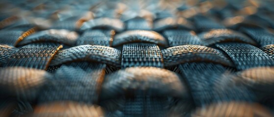 Capture the intricate details of a fabric weave in extreme closeup, highlighting the textures and patterns in a photorealistic style ,3DCG,high resulution,clean sharp focus - obrazy, fototapety, plakaty