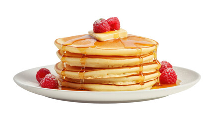 Fresh raw organic pancake bakery on white isolated on clear png background and transparent background. Bakery and pastry concept for cafe and restaurent, AI generative.	