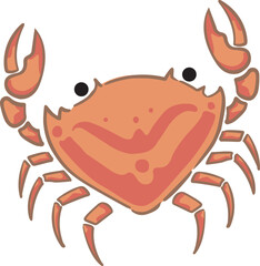 Abstract crab illustration for decoration on marine life, nautical, seafood and coastal living style concept.