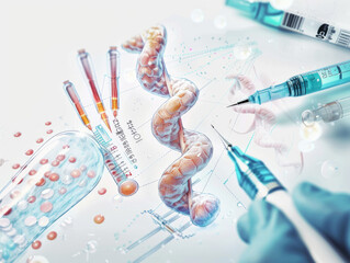 Sketch prenatal screening technology showcasing genetic testing methods during pregnancy