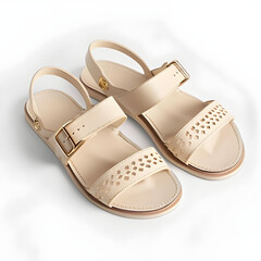 Luxurious Leather Summer Sandals with Stylish Details and Plush Comfort