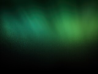 Green black glowing grainy gradient background texture with blank copy space for text photo or product presentation 