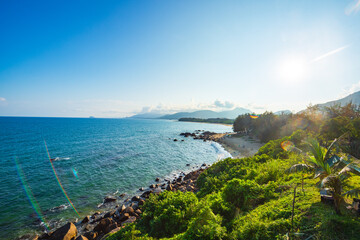 Summer afternoon landscape of Shimei Bay in Wanning, Hainan, China